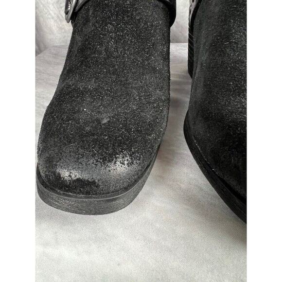 Sofft Suede Leather Studded Slip On Mule Clogs Block Heel Shoes Black Size 6 M - Picture 4 of 9